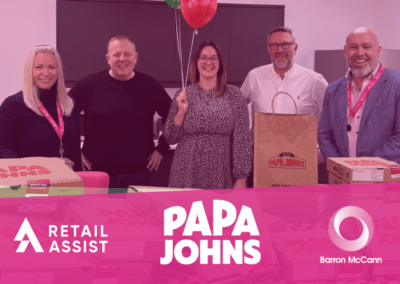 Barron McCann & Retail Assist Welcomes Papa Johns to Their Customer Base